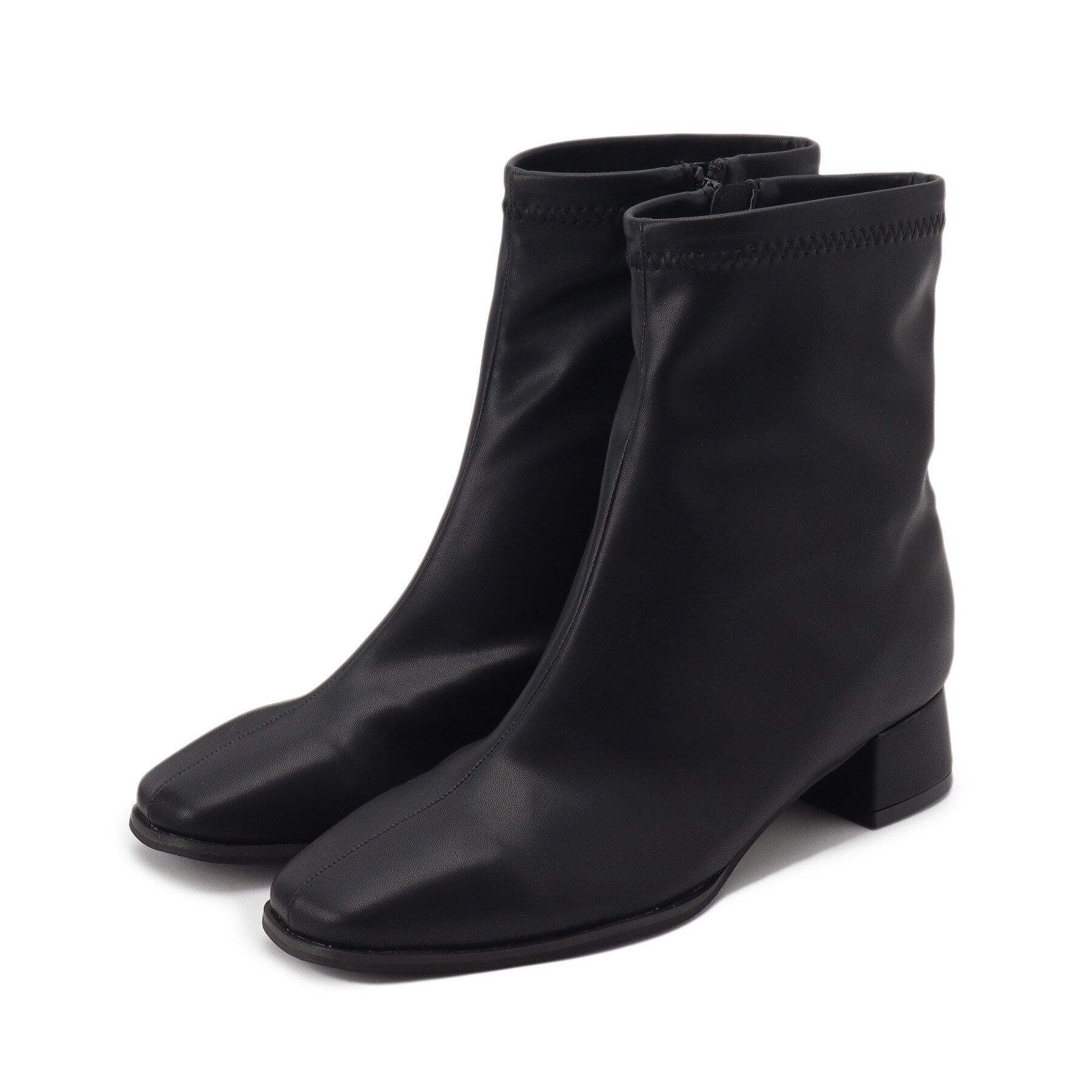 ESPERANZA「スクエアトゥショートブーツ【ESPERANZA_blanca】」|ショートブーツ|ﾌﾞﾗｯｸ(019)