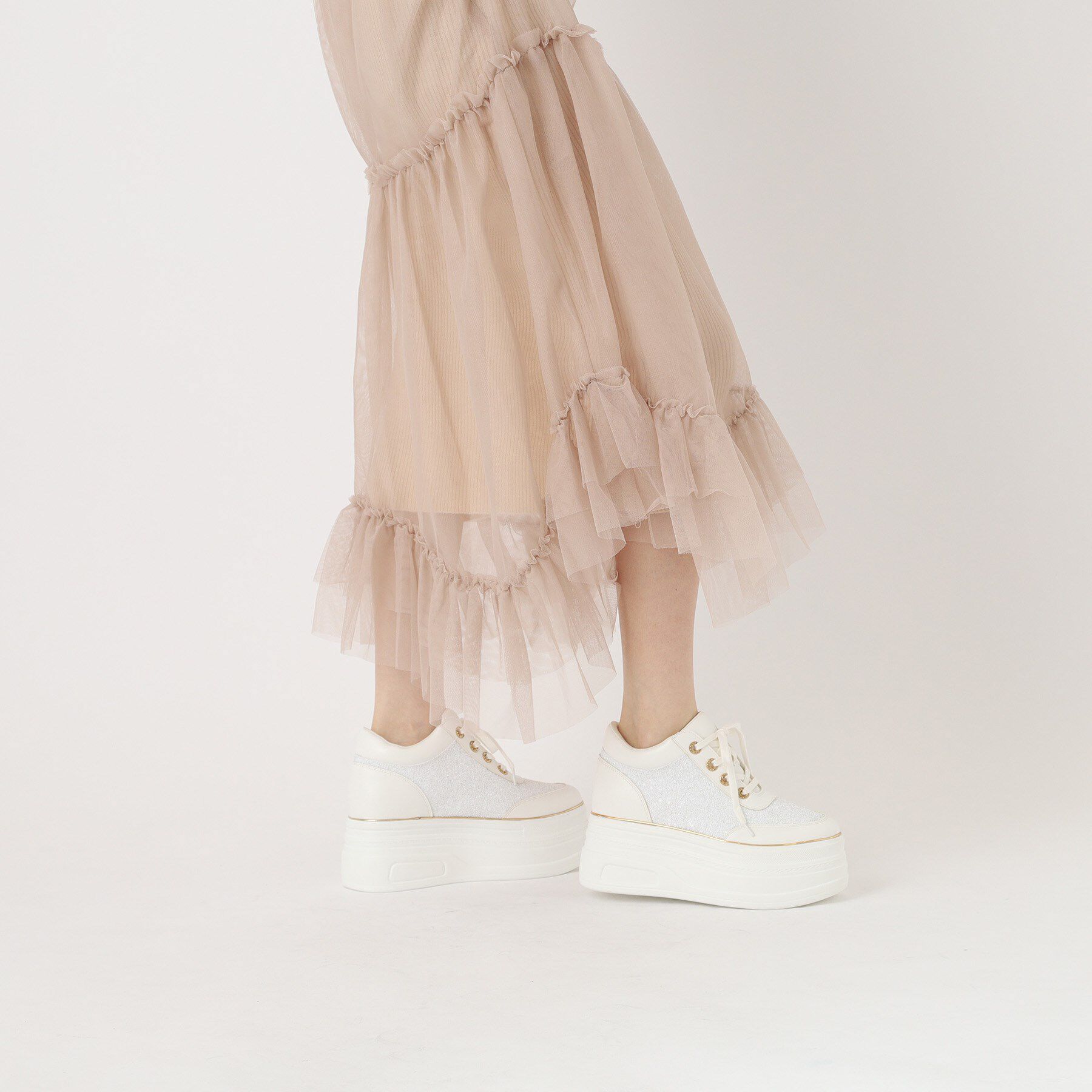 ESPERANZA「ゴールドライン厚底フラットスニーカー」|スニーカー|