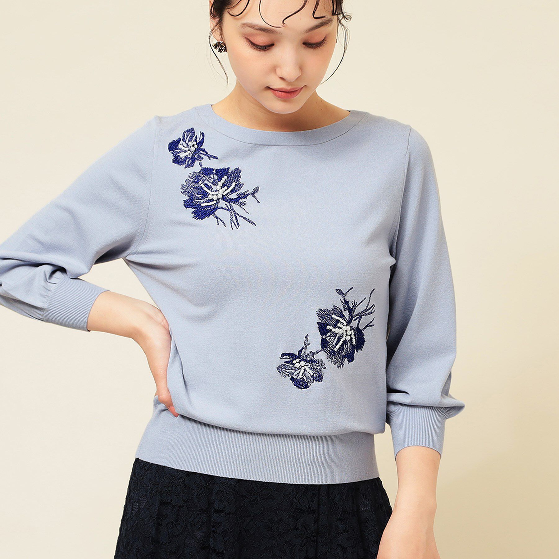 SunaUna「【SS～Lサイズ展開／手刺繍】クラフトニット」|ニット・セーター|