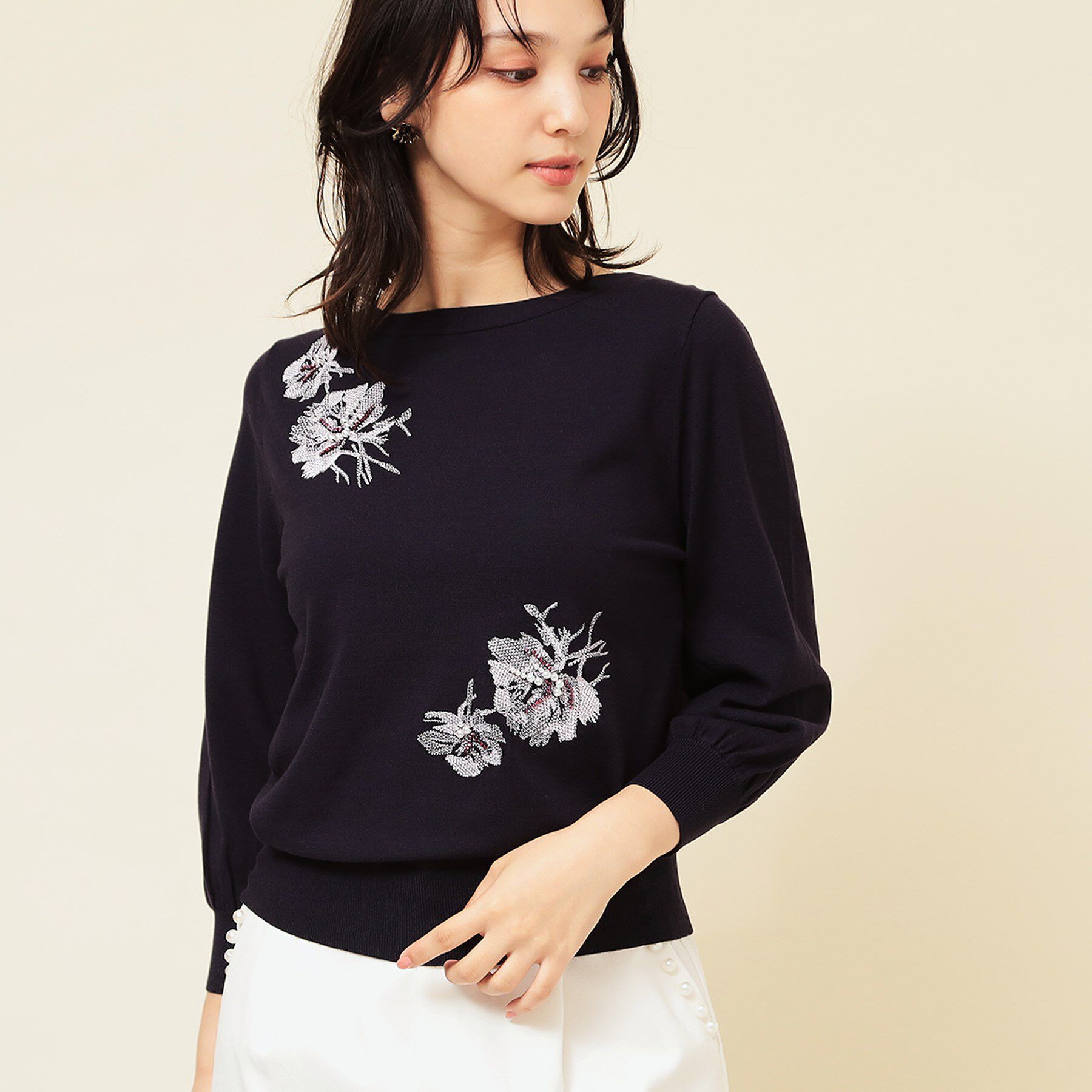 SunaUna「【SS～Lサイズ展開／手刺繍】クラフトニット」|ニット・セーター|