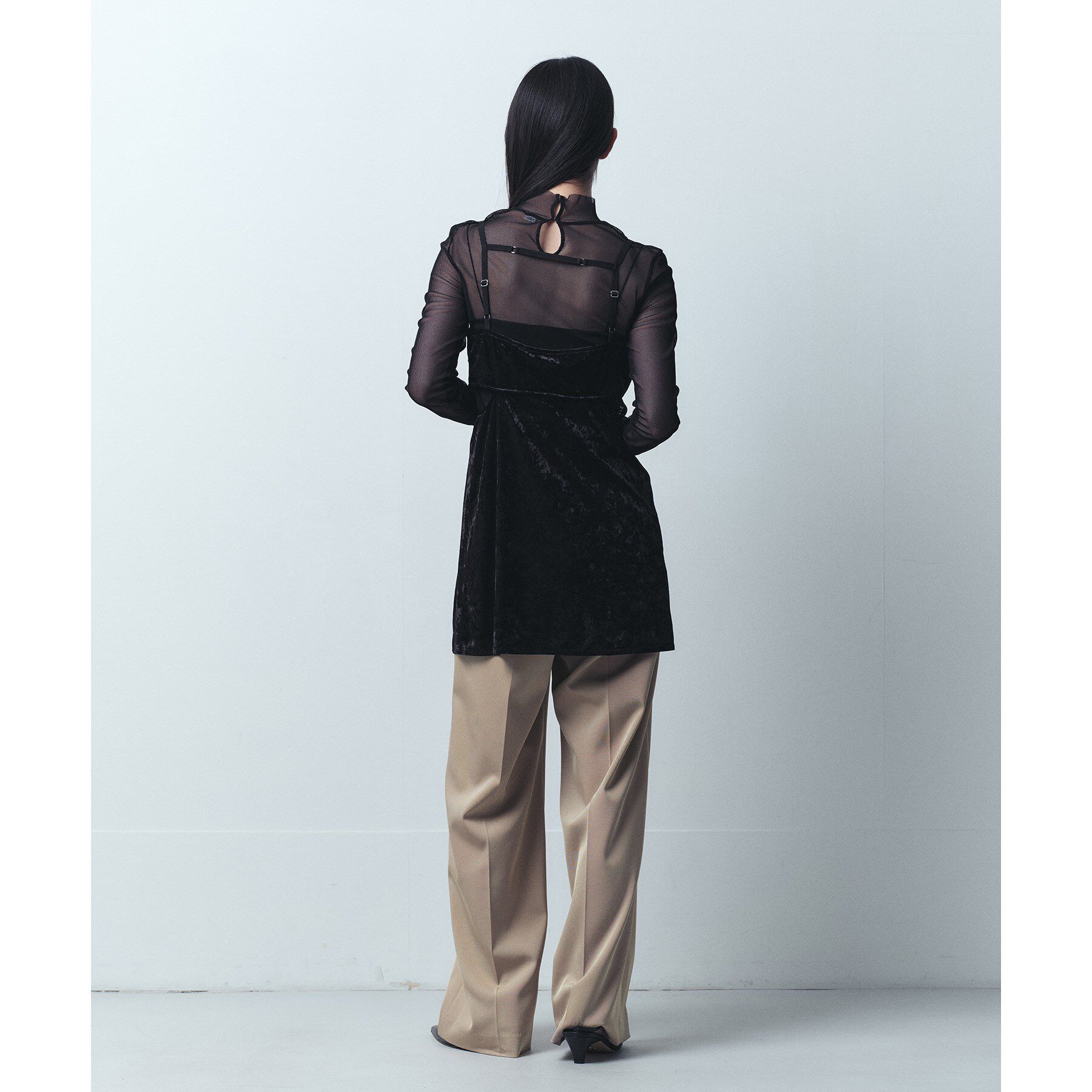 CODE A「cut out velour camisole」|キャミソール|