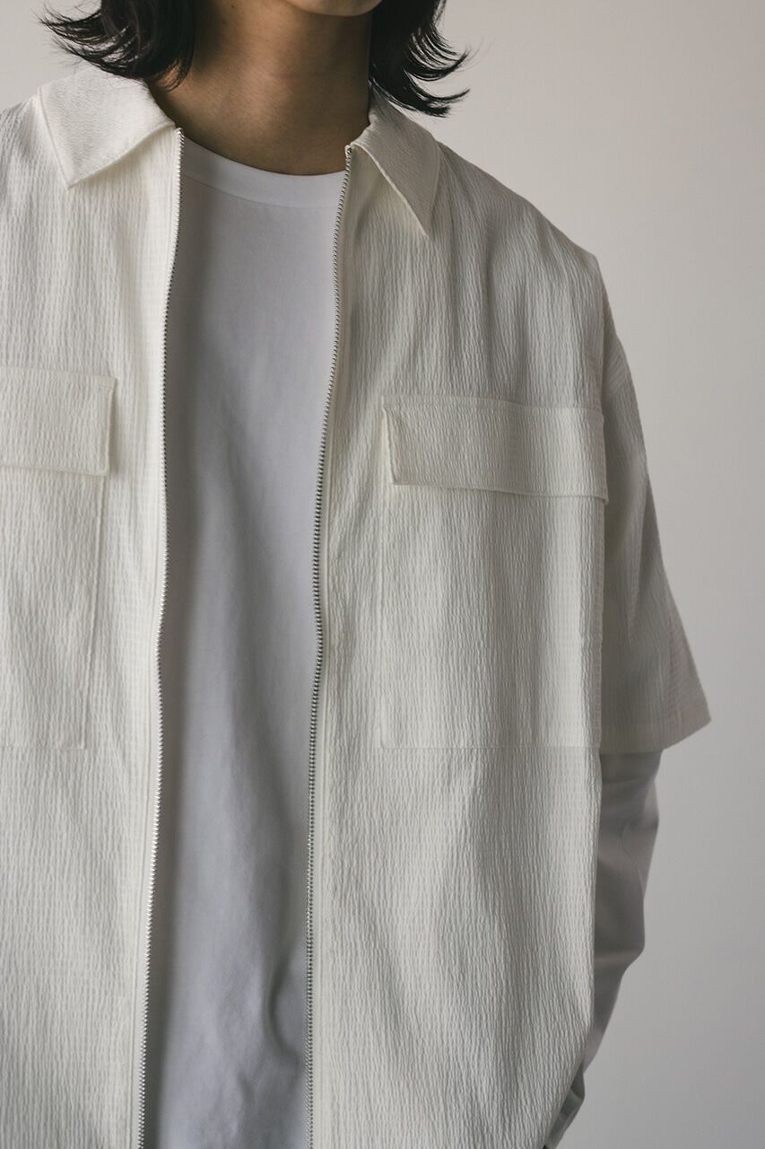 STYLEMIXER「シアサッカージップシャツ」|シャツ・ブラウス|