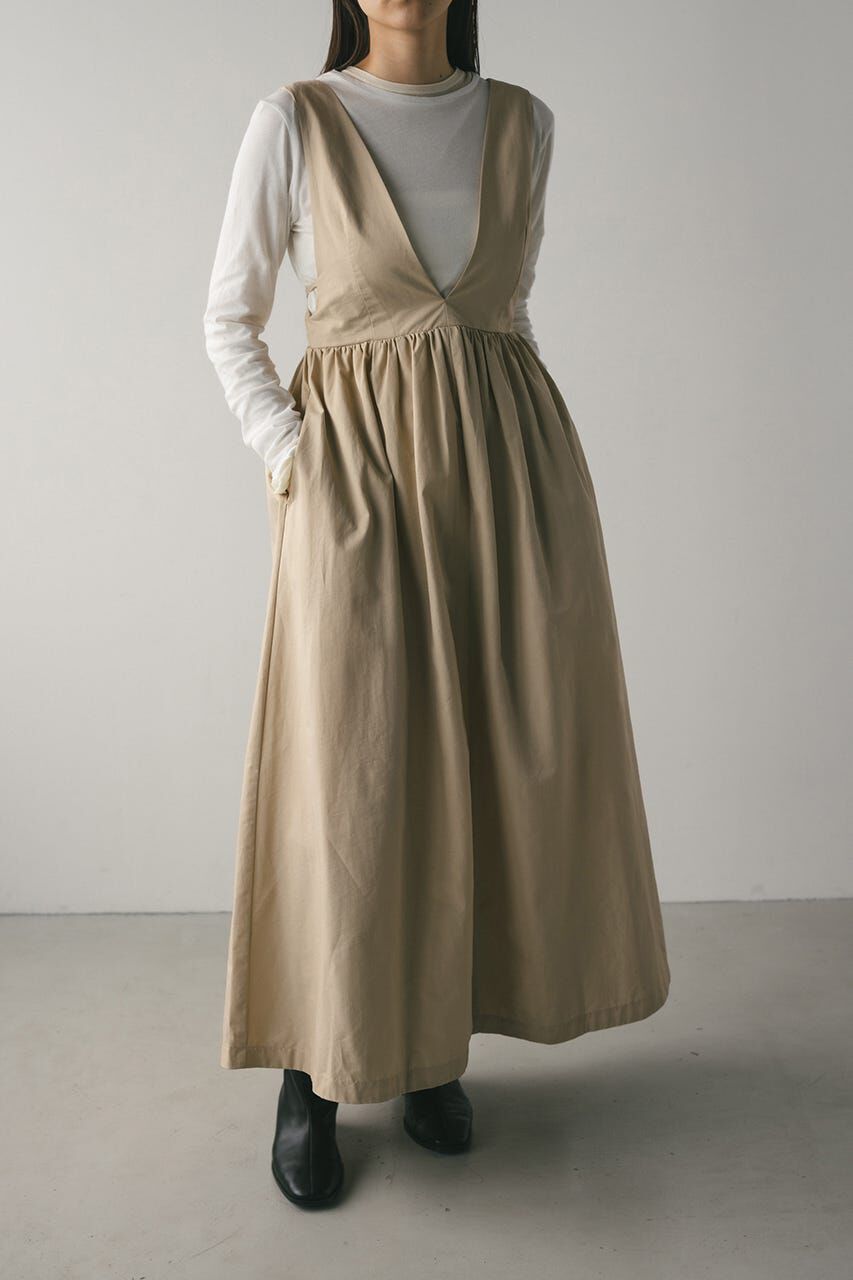 STYLEMIXER「ディープVジャンパースカート」|ワンピース|