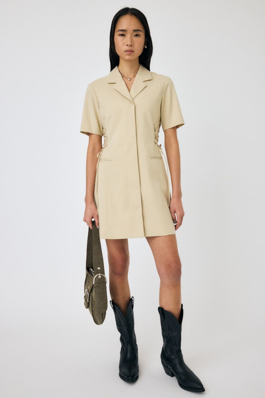 MOUSSY「LACE UP TAILORED ドレス」|ワンピース|