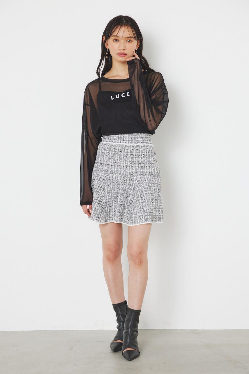 rienda「メッセージチュールロンT/SH」|Tシャツ・カットソー|