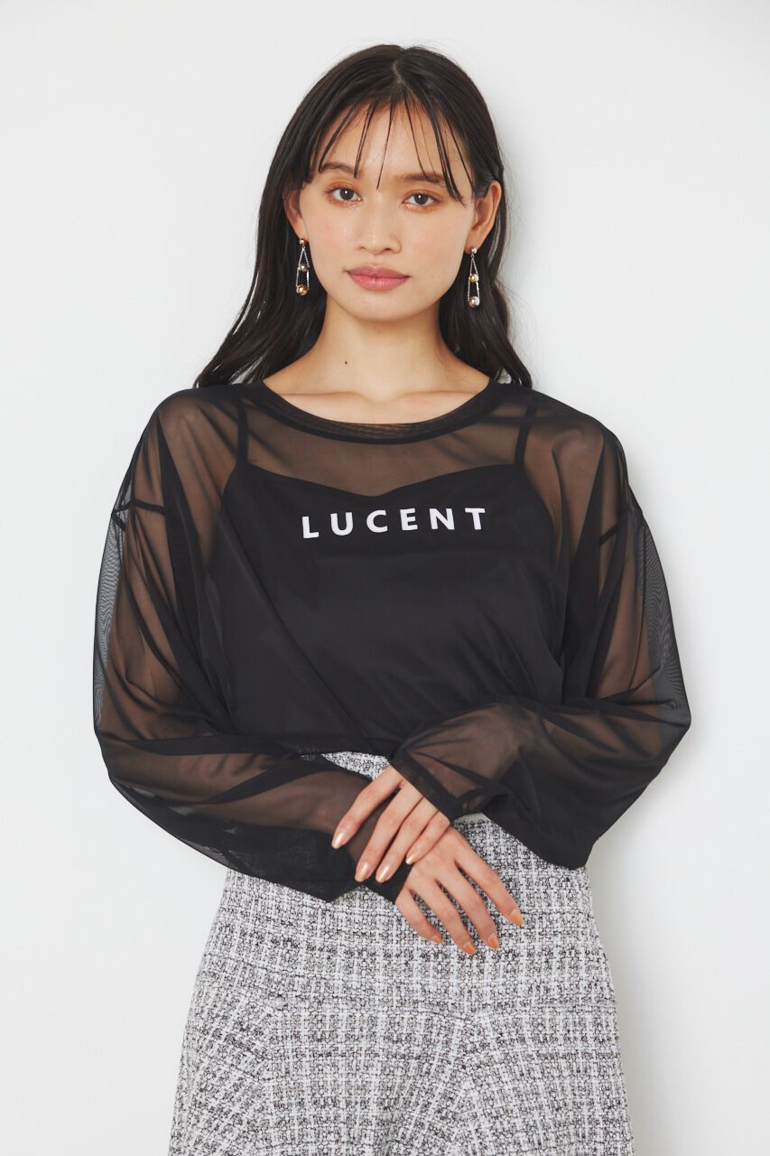 rienda「メッセージチュールロンT/SH」|Tシャツ・カットソー|