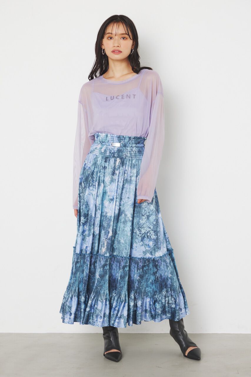 rienda「メッセージチュールロンT/SH」|Tシャツ・カットソー|