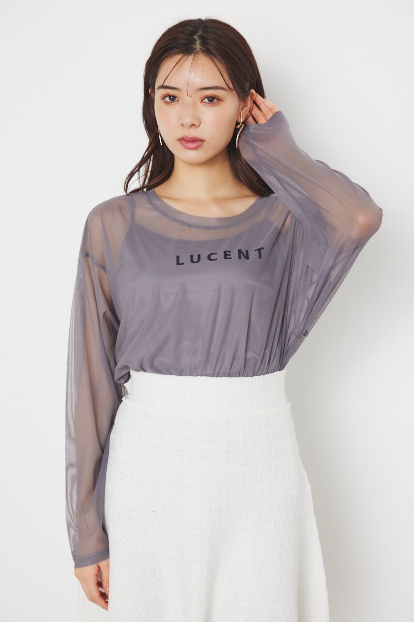 rienda「メッセージチュールロンT/SH」|Tシャツ・カットソー|