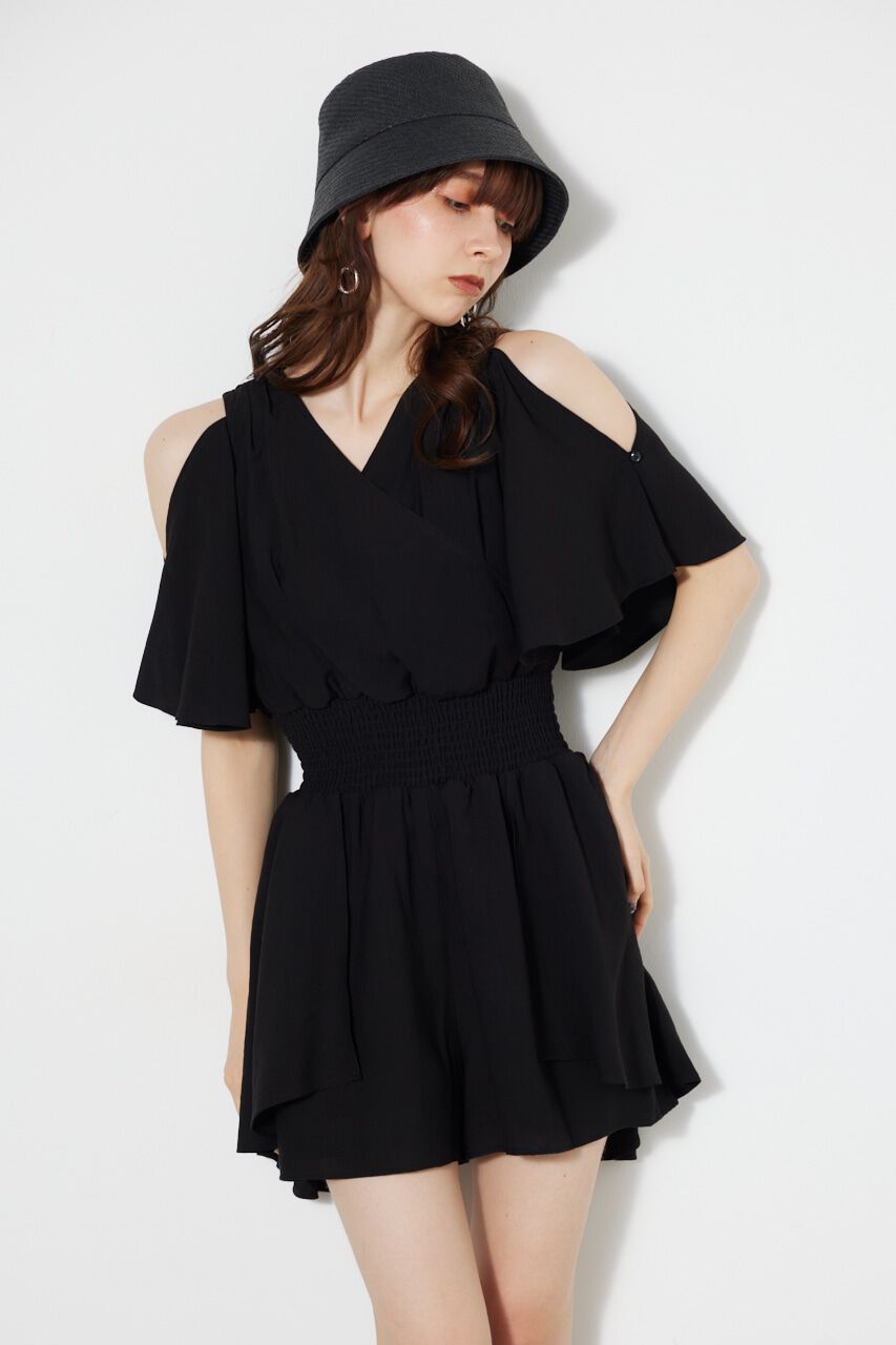 rienda「スリットSLVカシュクールロンパース」|その他|