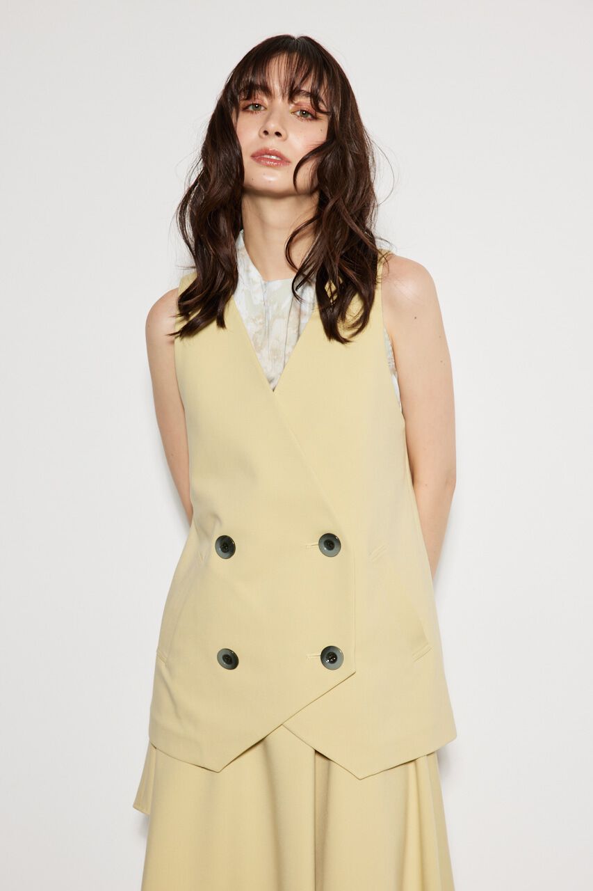 rienda「Wボタンジレ」|ダウンベスト・ベスト|YEL