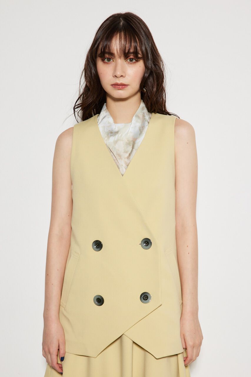 rienda「Wボタンジレ」|ダウンベスト・ベスト|