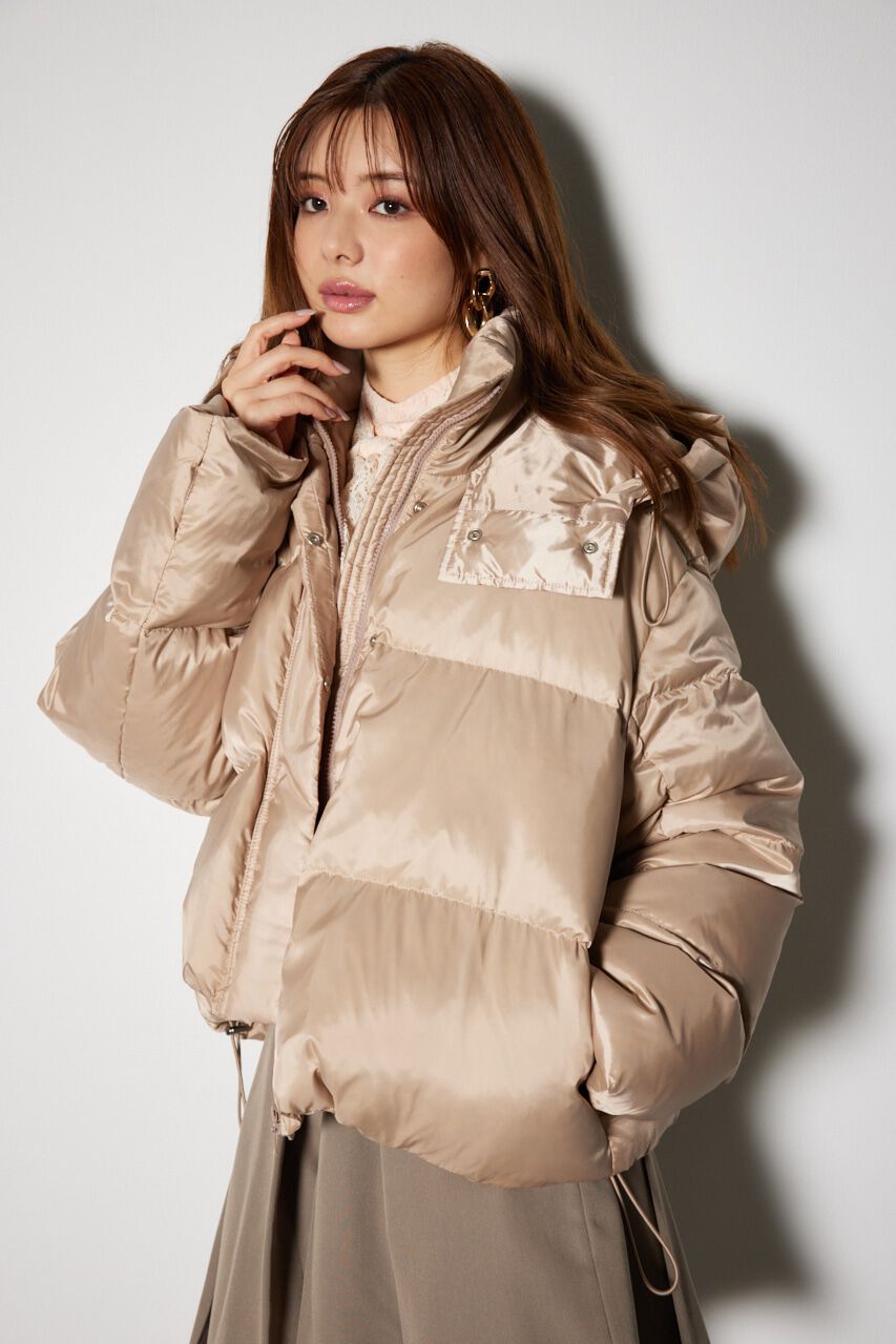 rienda「フード付きショートダウンジャケット」|その他|