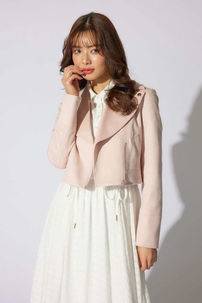 rienda「フェイクスエードライダースジャケット」|その他|