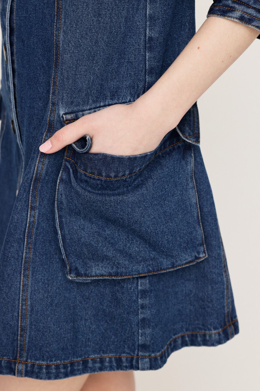 SLY「V NECK DENIM ショートワンピース」|ワンピース|
