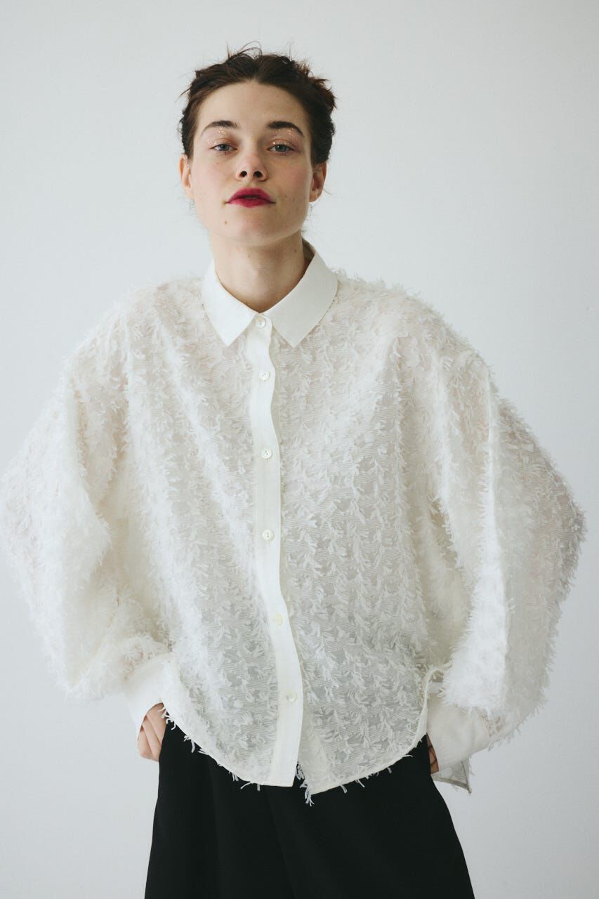 HeRIN.CYE「［予約］Cut jacquard shirt」|シャツ・ブラウス|WHT