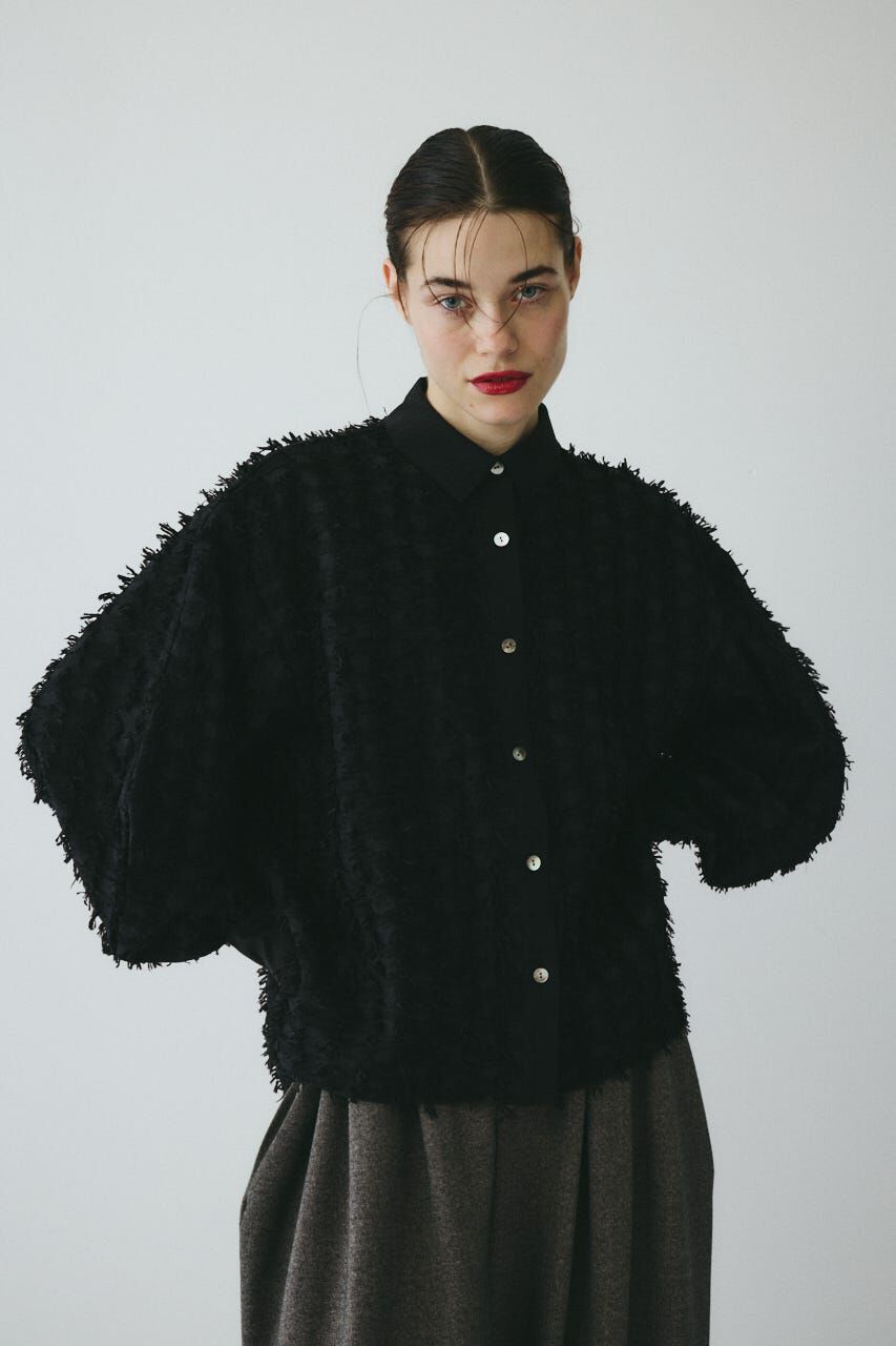 HeRIN.CYE「［予約］Cut jacquard shirt」|シャツ・ブラウス|BLK