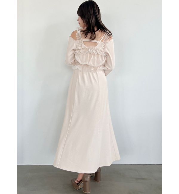 dazzlin「チュールギャザービスチェカットワンピース」|ワンピース|