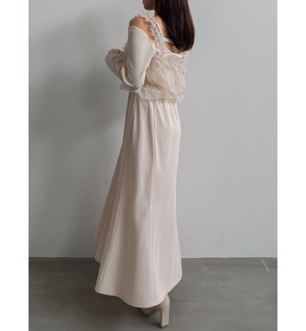 dazzlin「チュールギャザービスチェカットワンピース」|ワンピース|