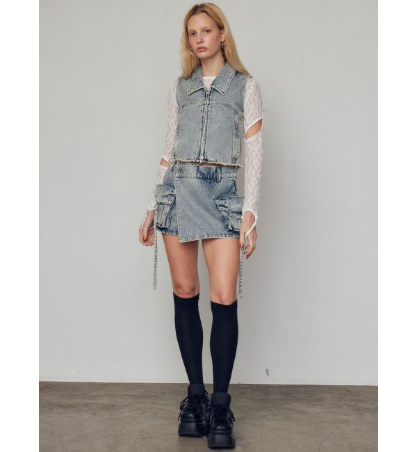 EMODA「デニムウォッシュベスト」|ベスト・ジレ|