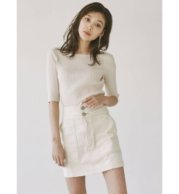 MURUA「ディープバックオープンデザインニット」|ニット・セーター|