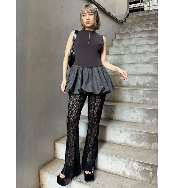 MURUA「ピンストライプバルーントップス」|ワンピース|