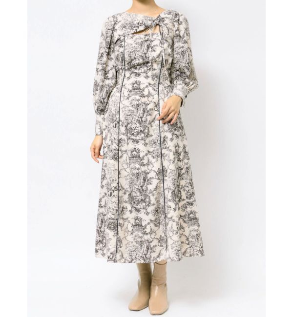 LAGUNAMOON「デコルテカッティングジュイワンピース」|ワンピース|