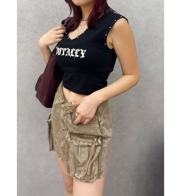 EVRIS「スタッズグラフィックタンクトップ」|タンクトップ|