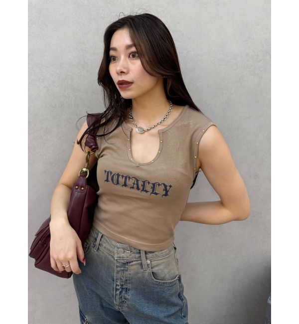 EVRIS「スタッズグラフィックタンクトップ」|タンクトップ|