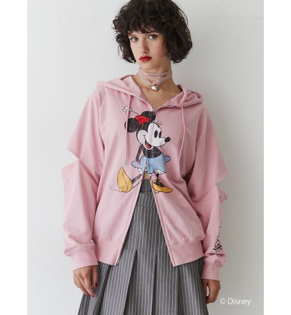 jouetie「【ミッキー＆ミニー】ダブルZIPスリットフーディ【セットアップ対応】」|パーカー|