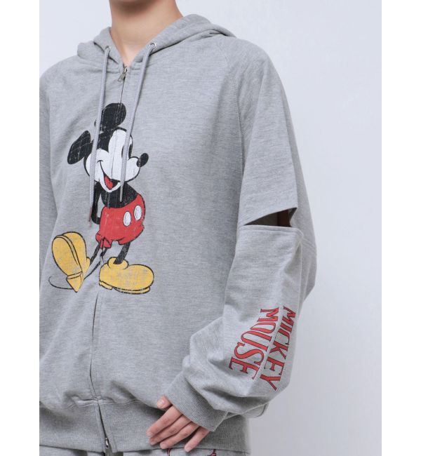 jouetie「【ミッキー＆ミニー】ダブルZIPスリットフーディ【セットアップ対応】」|パーカー|