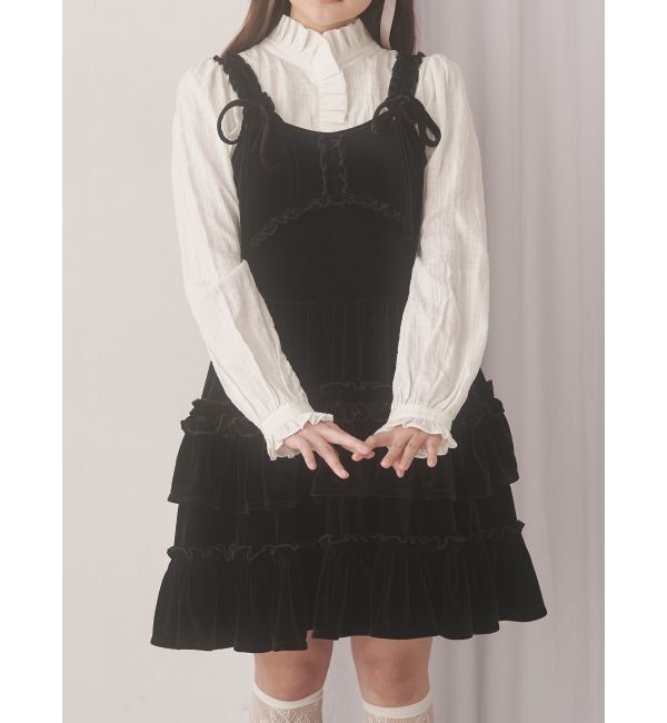 コルセットベロアフレアミニワンピース（merry jenny）｜ルミネの