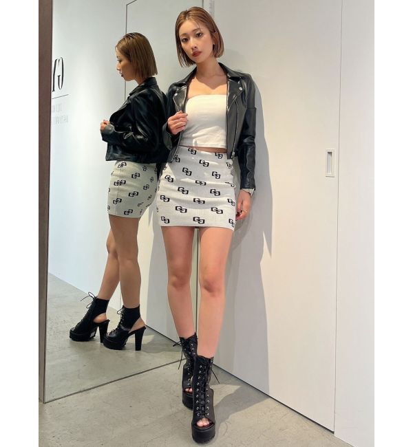 GYDA「タンクソールレースアップオープンショートブーツ」|ショートブーツ|