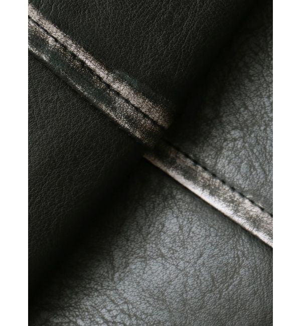 GYDA「vintage processingフェイクレザーショートブルゾン」|ブルゾン・スタジャン|