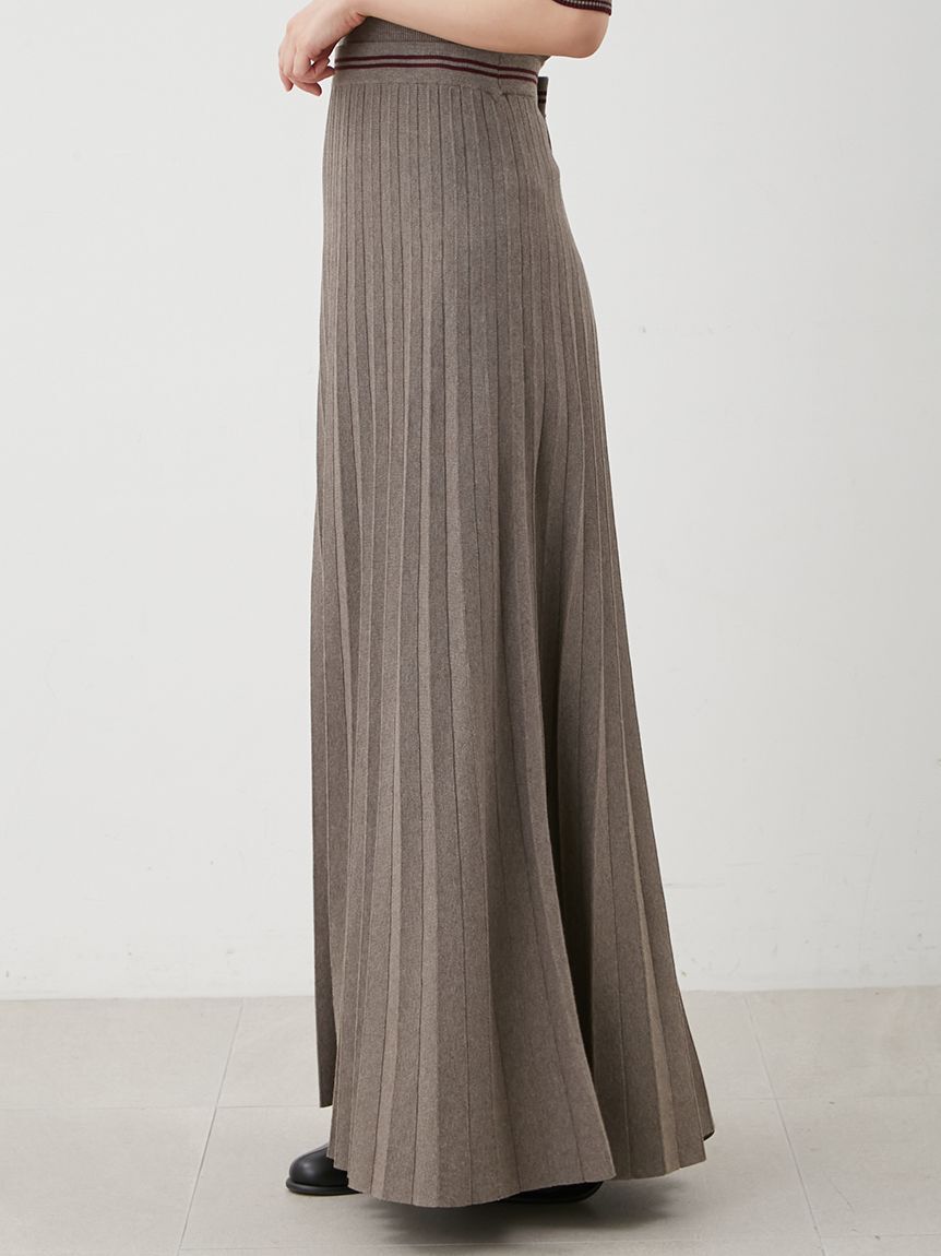 Mila Owen「【セットアップ対応】ニットプリーツスカート」|スカート|