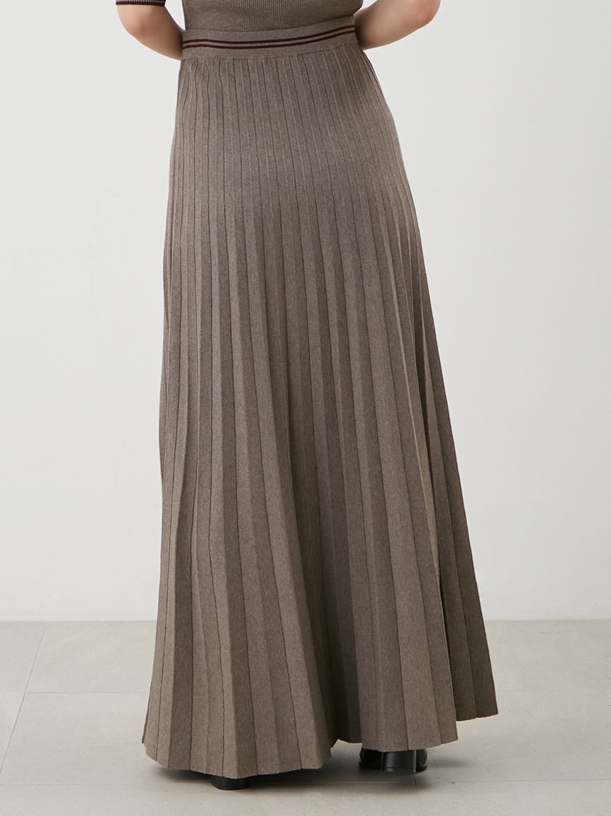Mila Owen「【セットアップ対応】ニットプリーツスカート」|スカート|