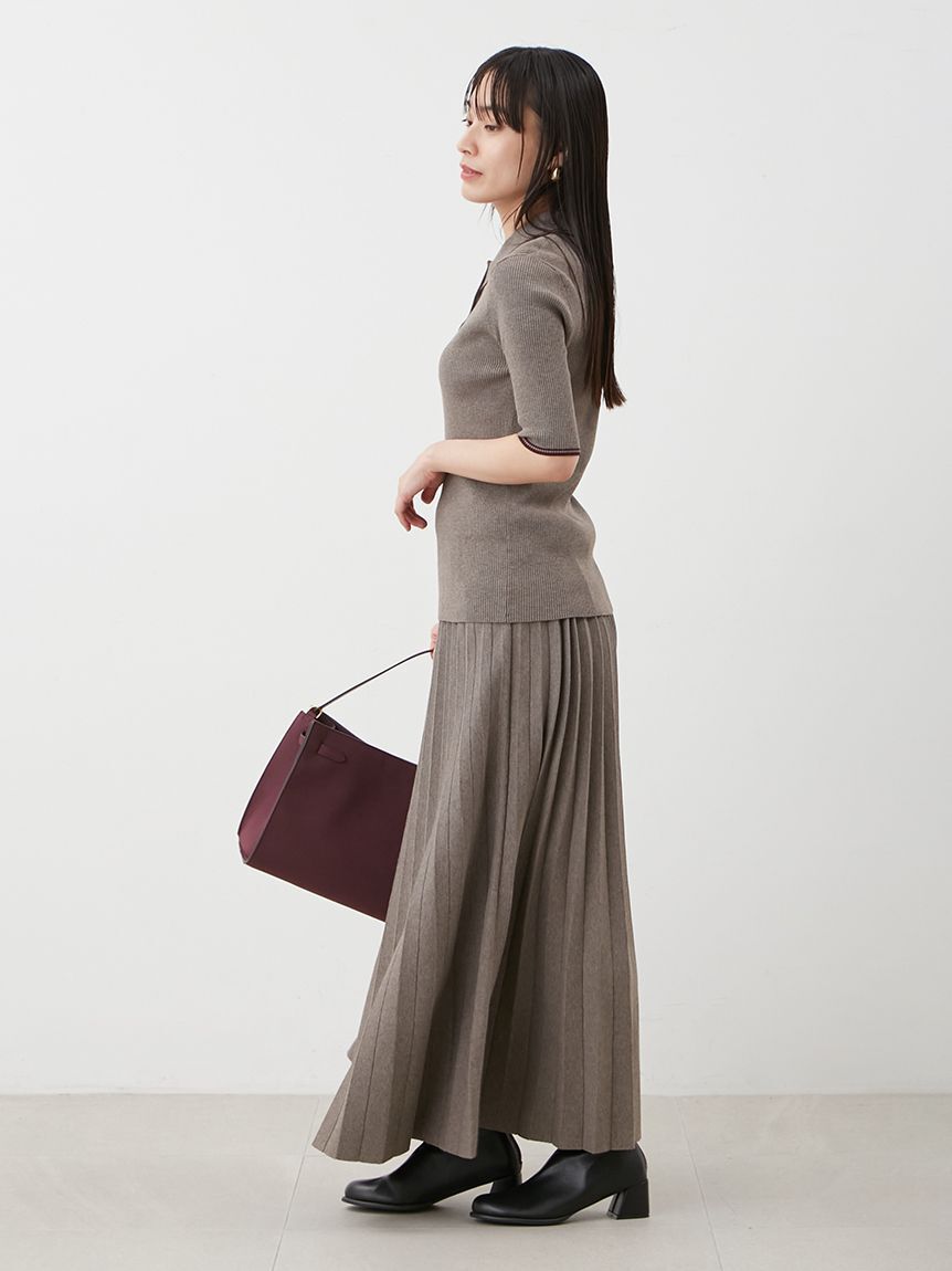 Mila Owen「【セットアップ対応】ニットプリーツスカート」|スカート|