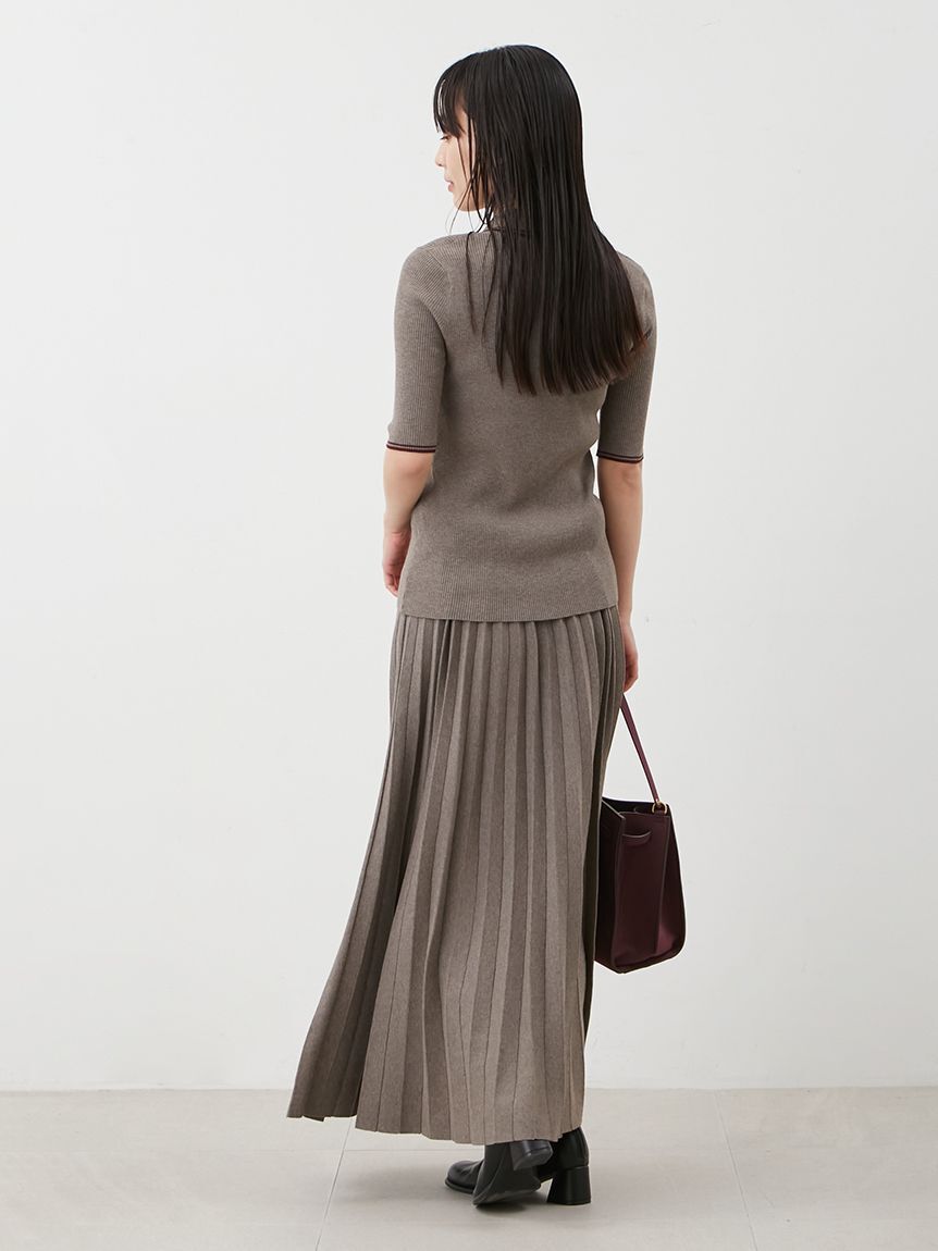 Mila Owen「【セットアップ対応】ニットプリーツスカート」|スカート|