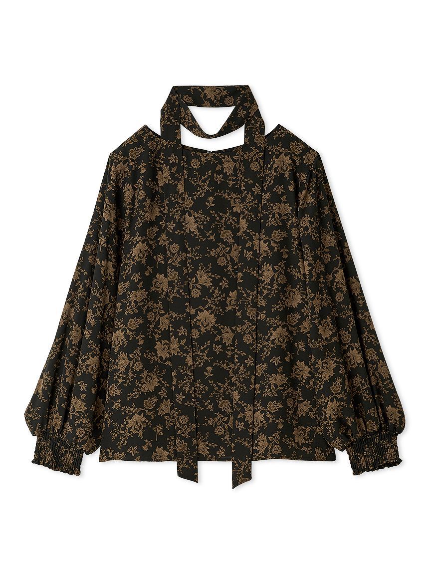 Mila Owen「リボン付きフラワープリントブラウス」|シャツ・ブラウス|