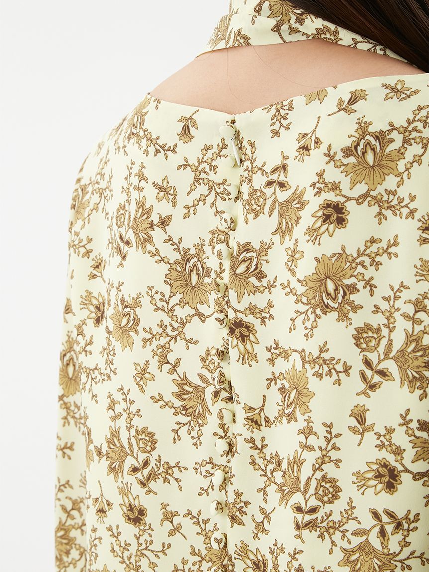 Mila Owen「リボン付きフラワープリントブラウス」|シャツ・ブラウス|