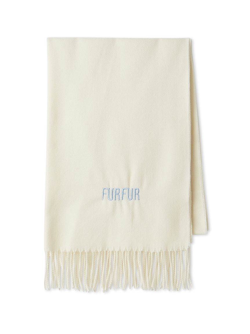 FURFUR「ロゴ刺繍大判ストール」|マフラー|IVR