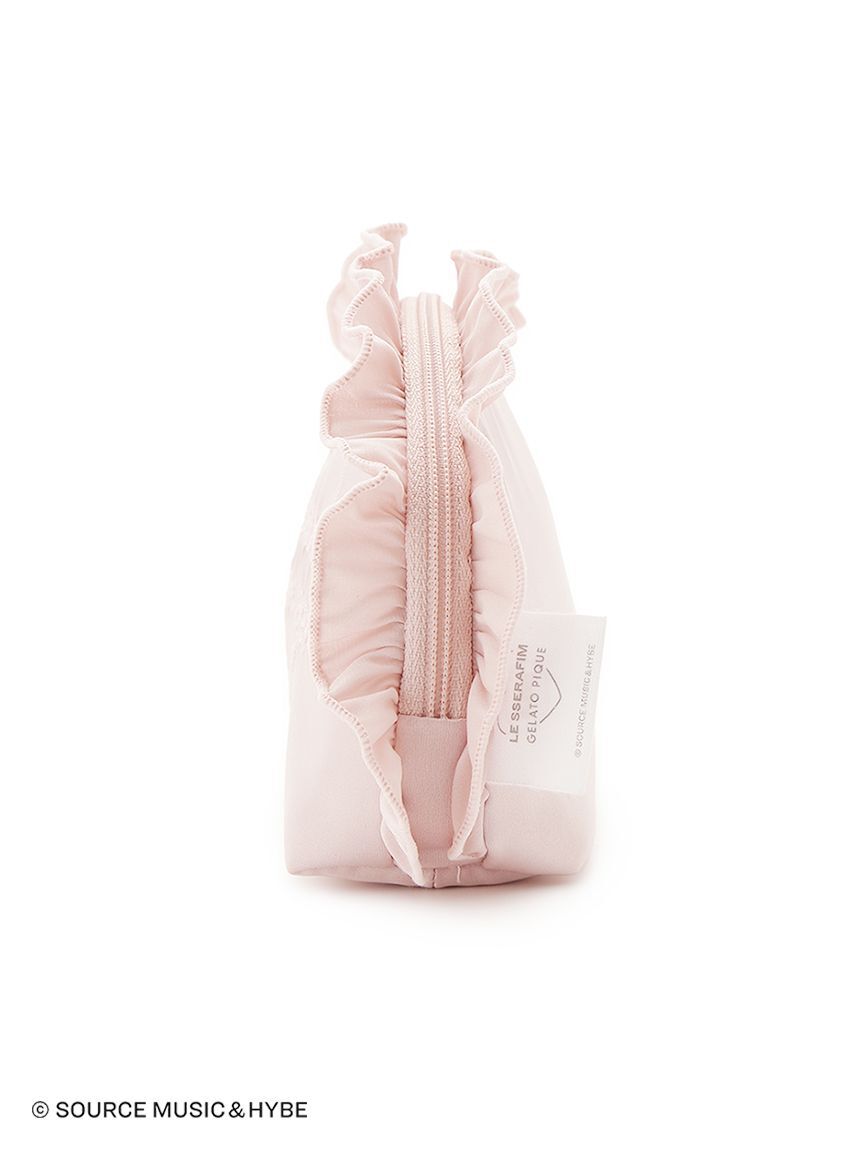 gelato pique「【LE SSERAFIM】サテンフリルポーチ」|ポーチ|