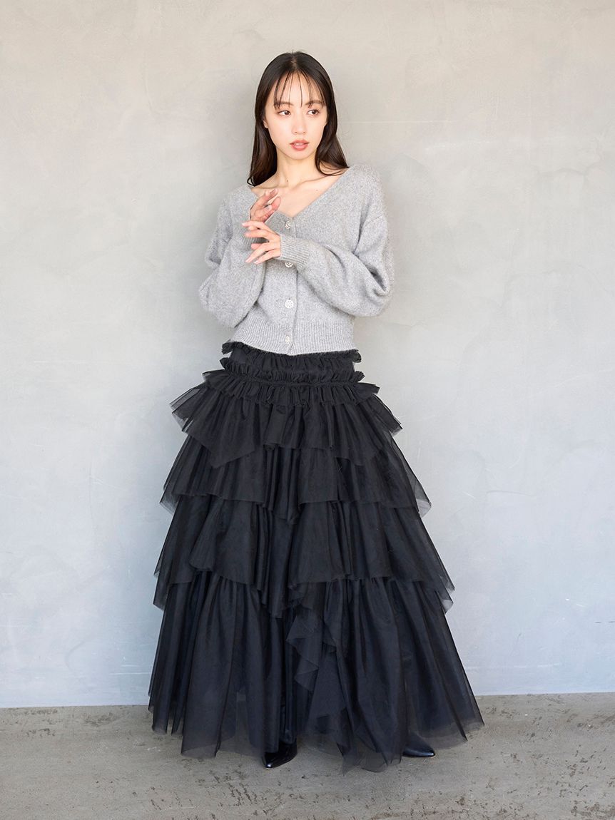 SNIDEL「フォックスビジューカーディガン」|カーディガン|