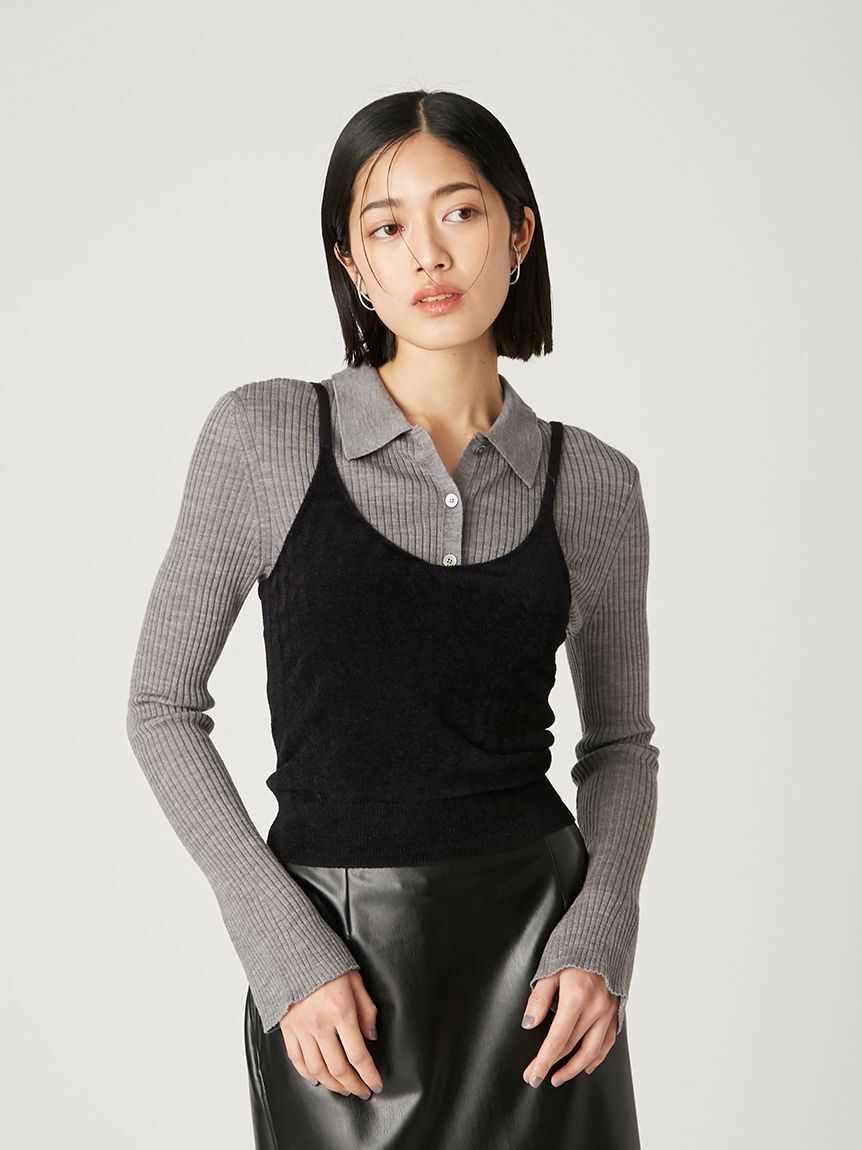 FRAY I.D「モールヤーン2wayニットキャミソール」|キャミソール|