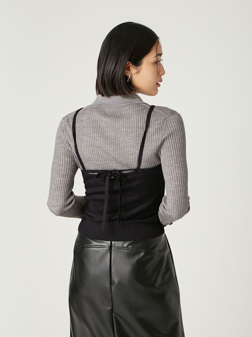 FRAY I.D「モールヤーン2wayニットキャミソール」|キャミソール|