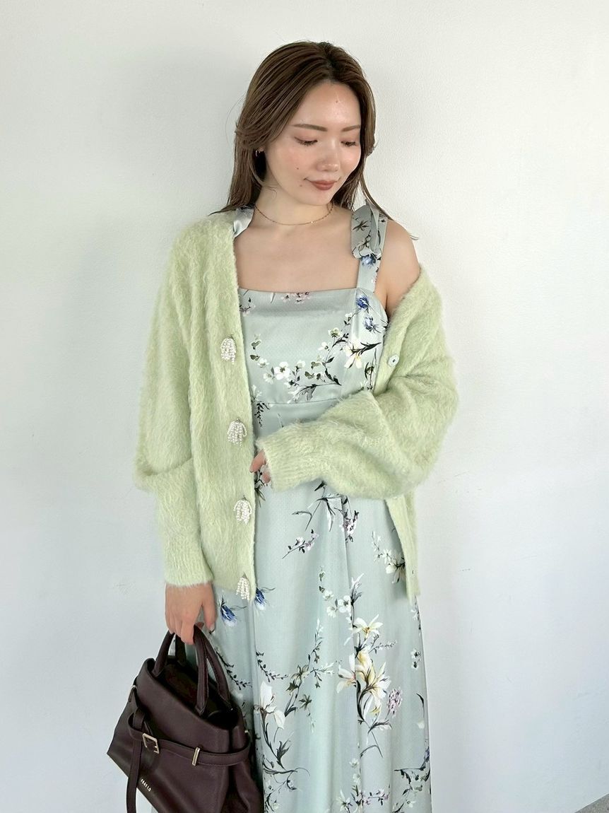 FRAY I.D「【限定カラー・00サイズ】リボンディテールフローラルワンピース」|ワンピース|