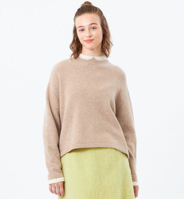 MACKINTOSH PHILOSOPHY「Cleric Collar Knit ウールカシミヤ製」|ニット・セーター|ベージュ