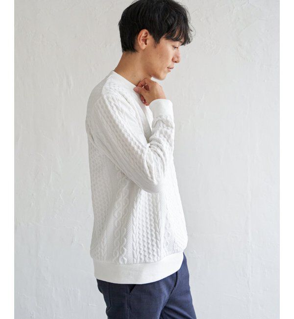 ikka「フクレジャカードクルーネックプルオーバー」|パーカー|