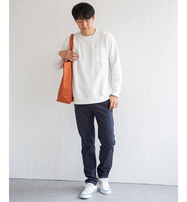 ikka「フクレジャカードクルーネックプルオーバー」|パーカー|