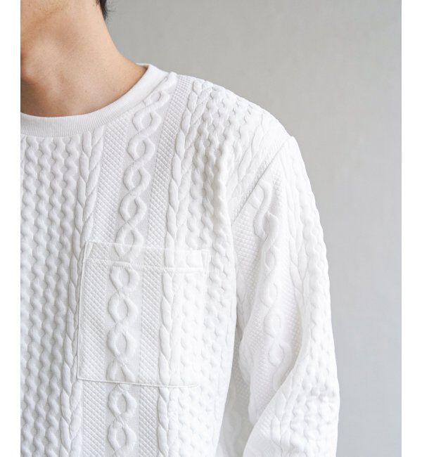 ikka「フクレジャカードクルーネックプルオーバー」|パーカー|