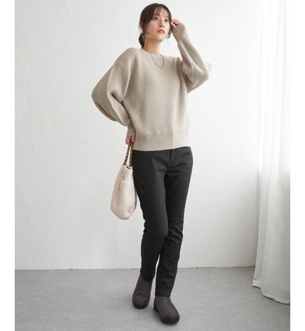 ikka「ラメスパンコールニットプルオーバー」|プルオーバー|